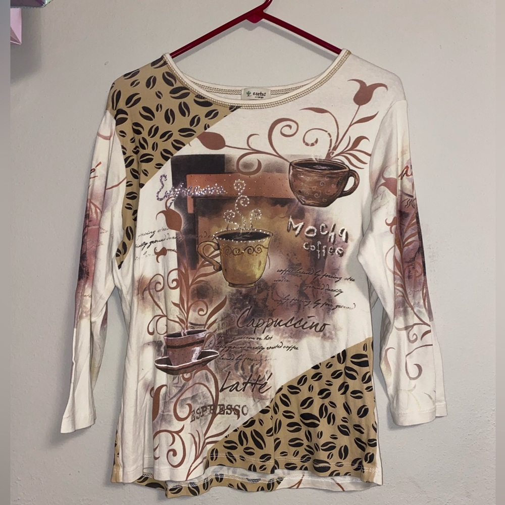 Vintage Cactus coffee long sleeve